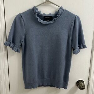 Premise blue short sleeve sweater